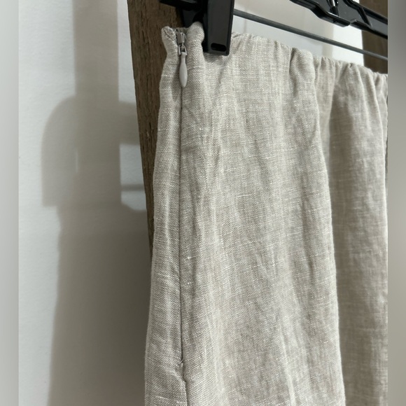 Quince European Linen High Rise Skort Flax Beige Side Zipper Size 2 Minimalist - Picture 6 of 14